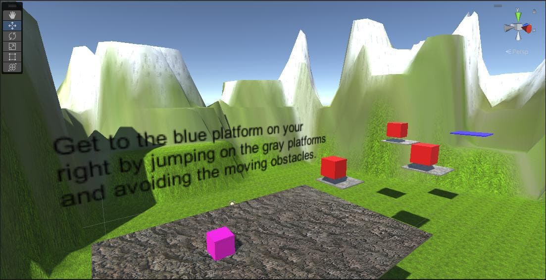 Platform Jump With Obstacles Game