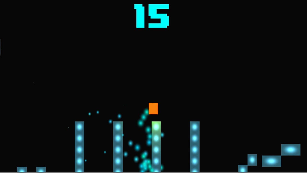 Orange Square Cyan Blocks screenshot 2