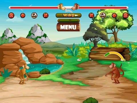 Angry Monkey Mud Toss Fight