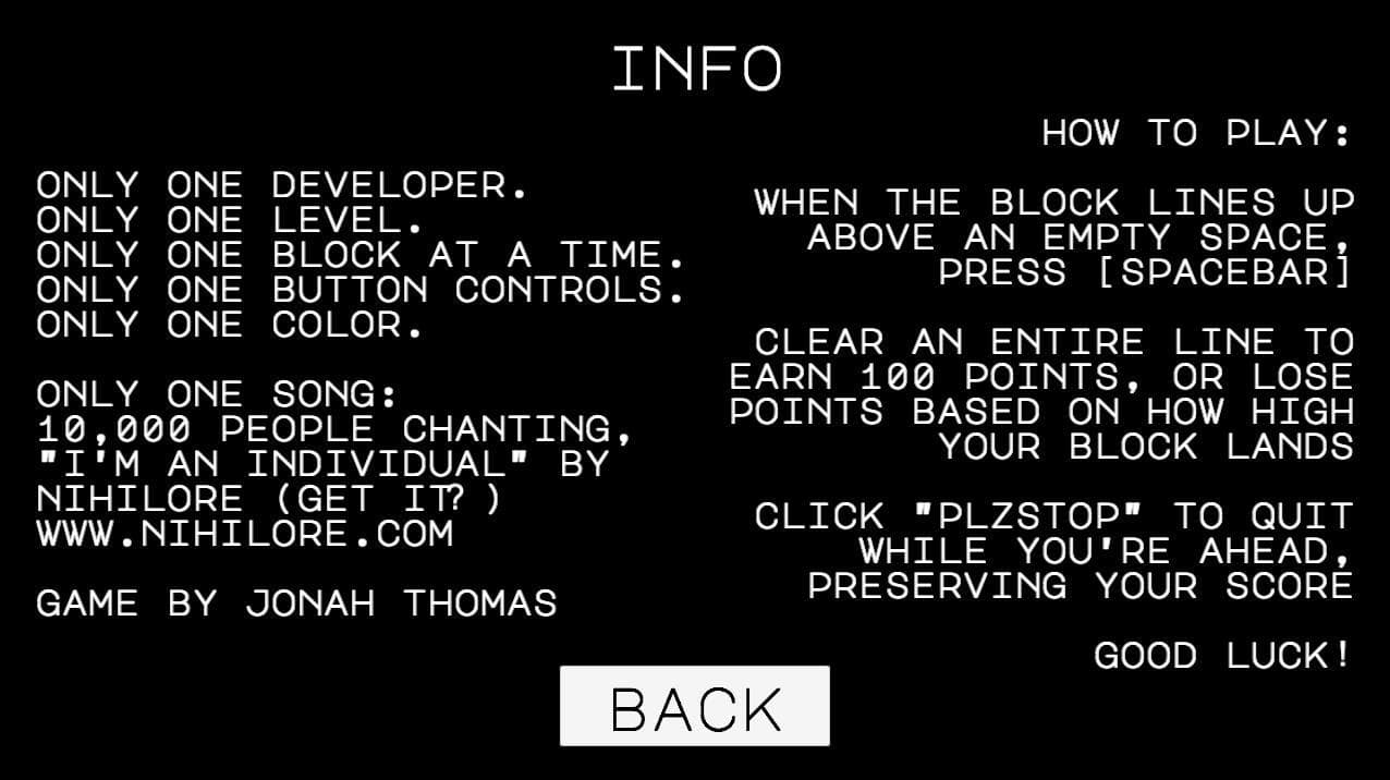 1 Block Tetris screenshot 3