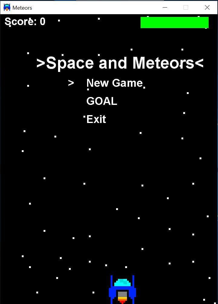 Space and Meteors screenshot 2