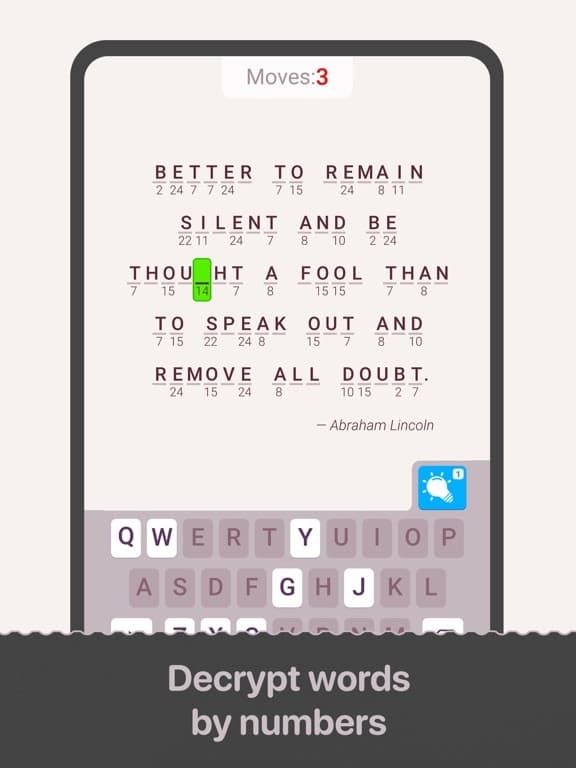 Cryptogram: Word Brain Puzzle screenshot 2