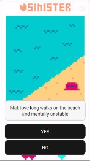 sinister:the dating site for non-humans screenshot 2
