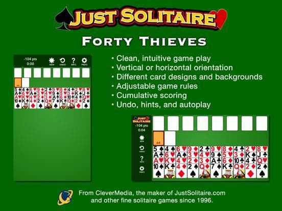 Just Solitaire: 40 Thieves screenshot 2