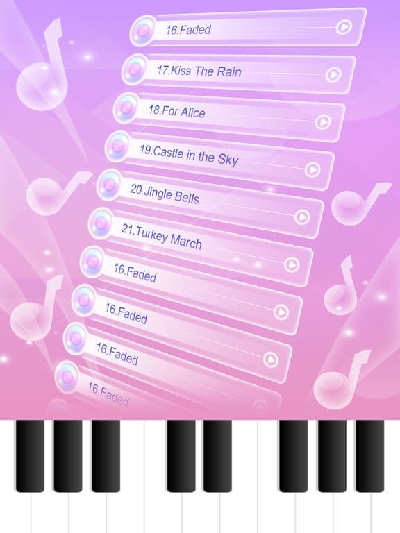 Piano White Little - Mini Game screenshot 6