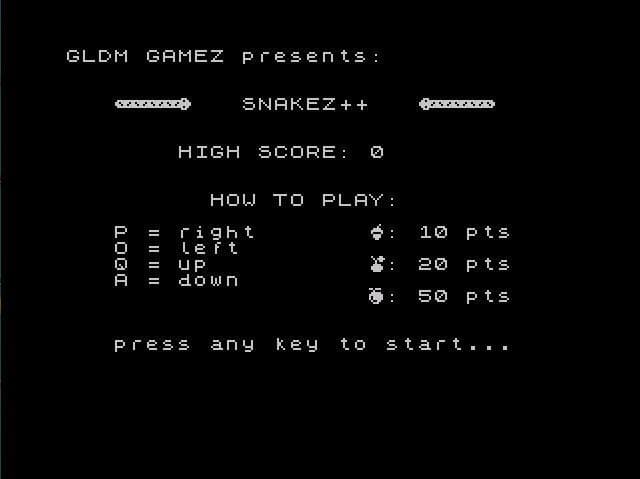 Jupiter Ace Snakez++ screenshot 3