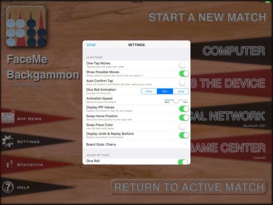 FaceMe Backgammon