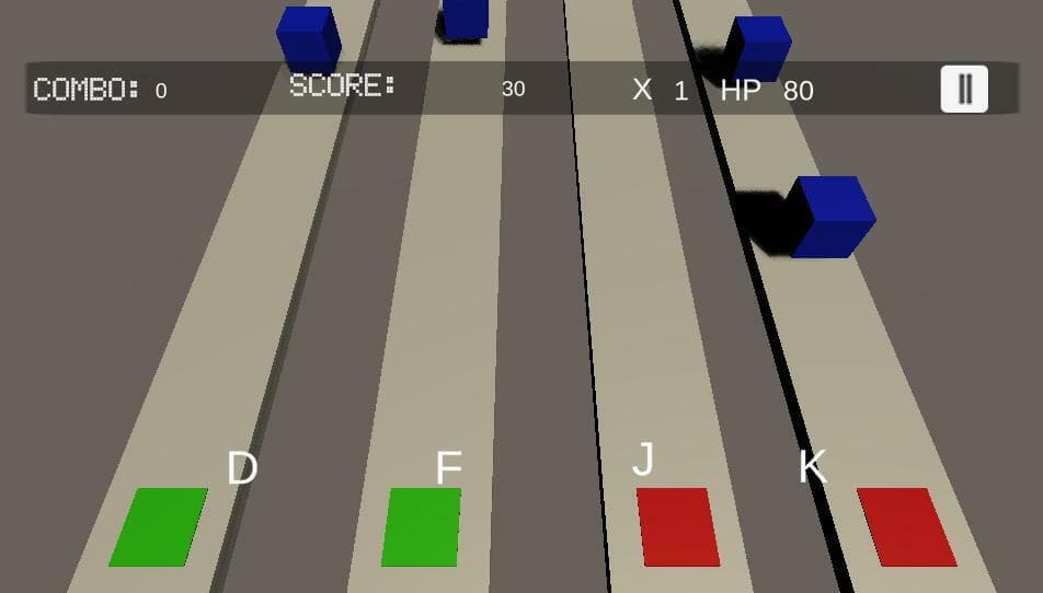 Attempt at a rhythm game (AKA Poor mans rhythm game) screenshot 2