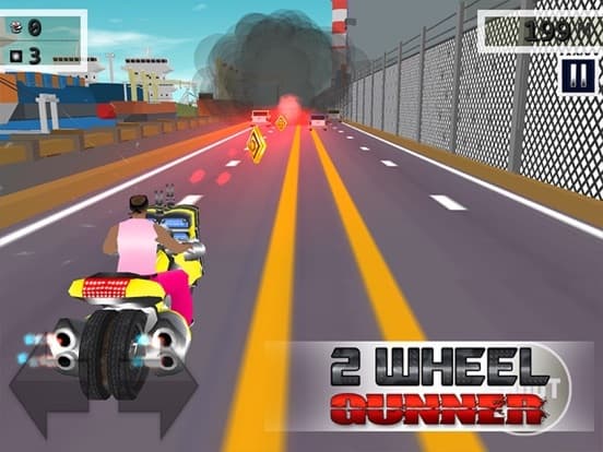 2 Wheel Gunner - Free 3D Ride by Shooting Game screenshot 3