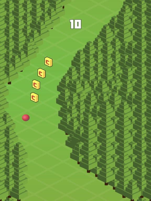 Rolling Red Ball Sky In Green Planet - One Direction Arcade Gameplay screenshot 2