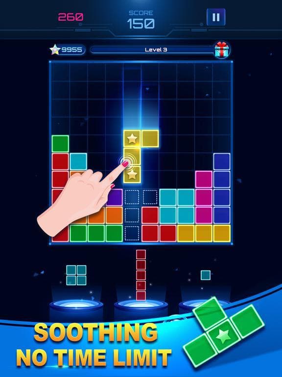 Glow Block Puzzle Game screenshot 3