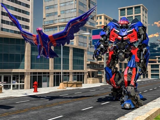 Police Eagle robot battle screenshot 2