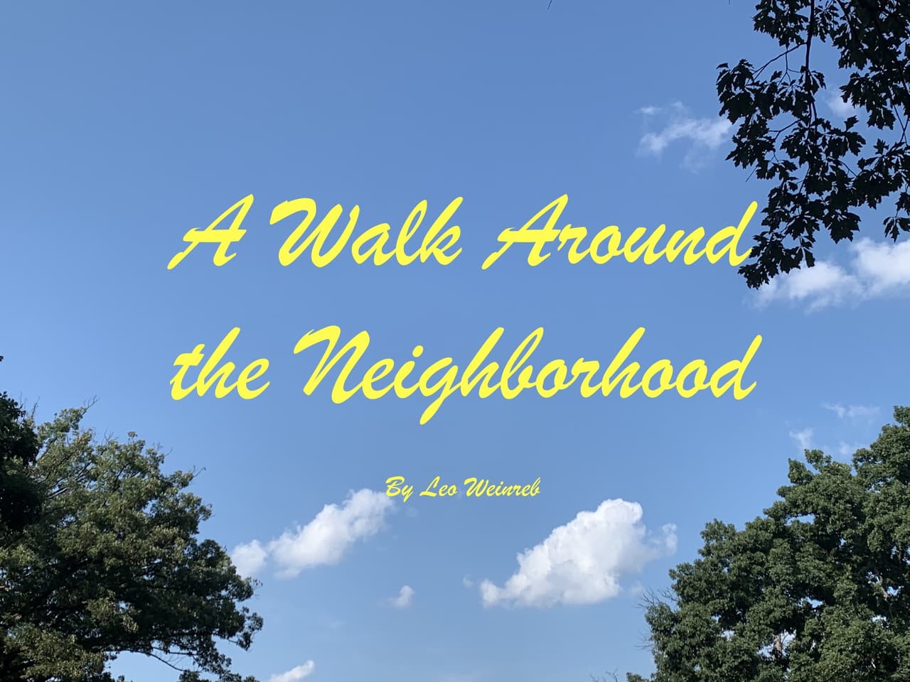 A Walk Around the Neighborhood