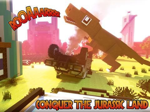 Jurassic Craft Dino Hunter - Tuvok Multiplayer With Mine Mini Skins for MC Pocket Remastered Edition screenshot 2