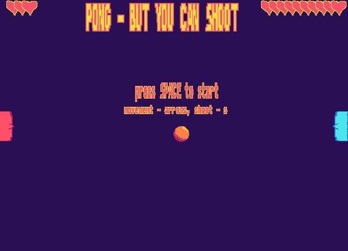Pong - But You Can Shoot