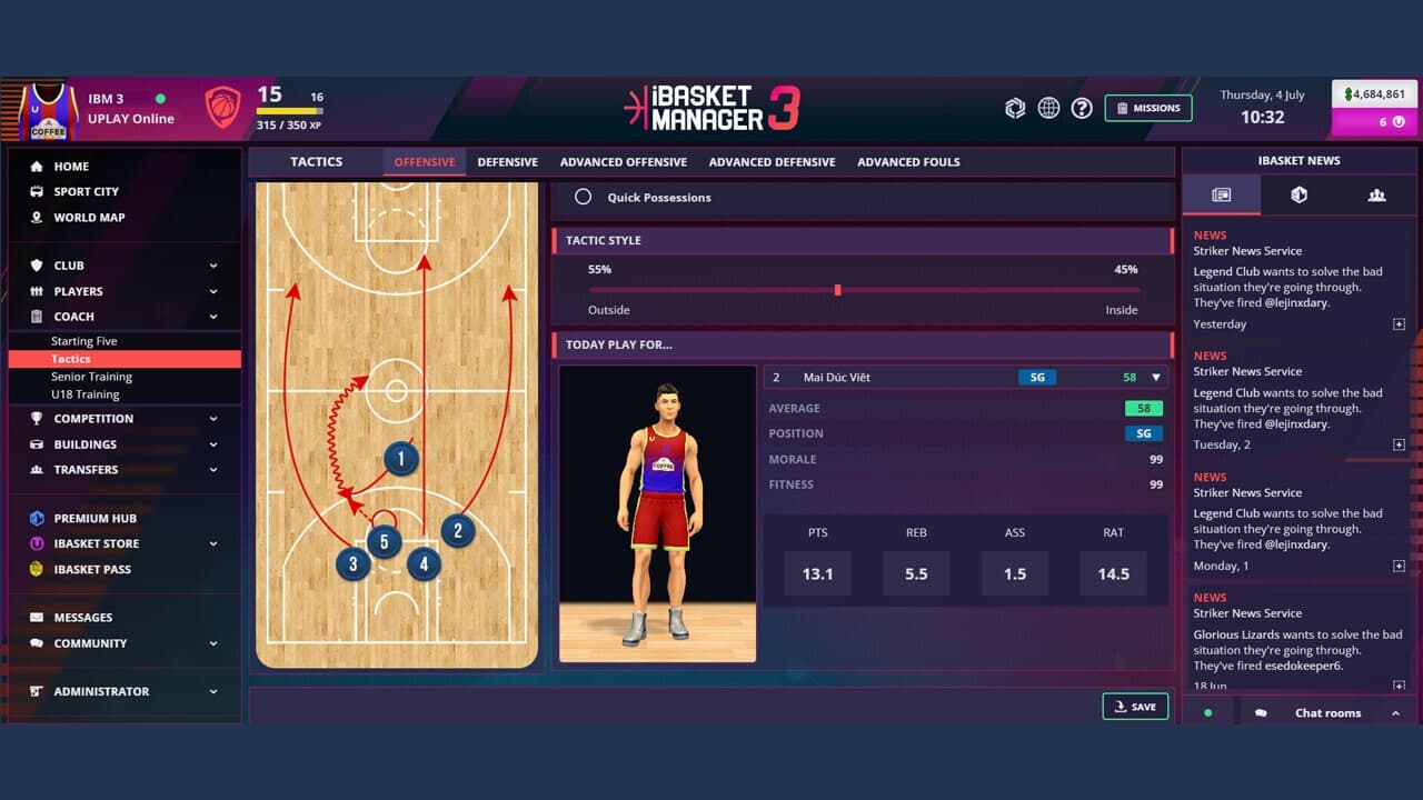iBasket Manager 3 - Online Basketball Manager screenshot 5