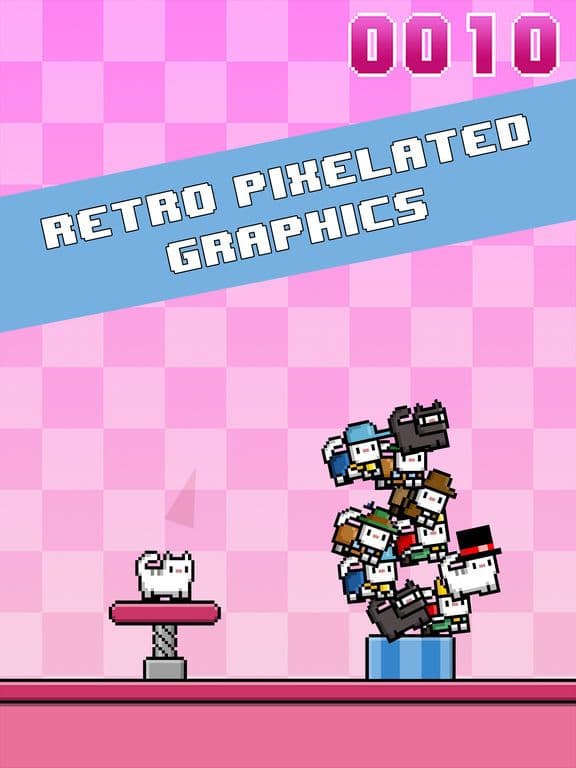 Cat-A-Pult: Endless stacking of 8-bit kittens screenshot 3