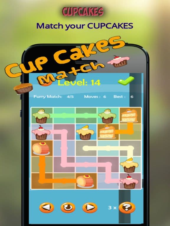 Cup Cakes - Free Match Maker Puzzle Catch Game