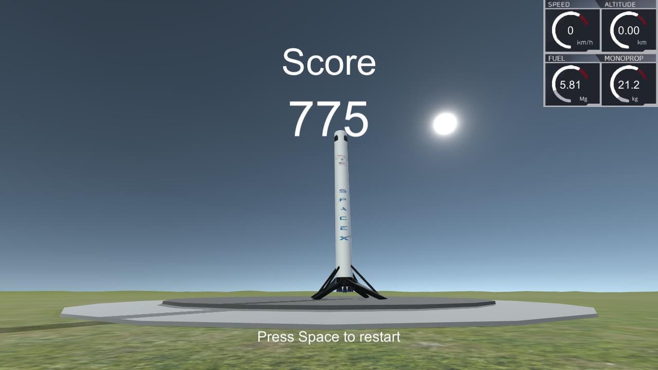 Space X Rocket Landing Simulation screenshot 5