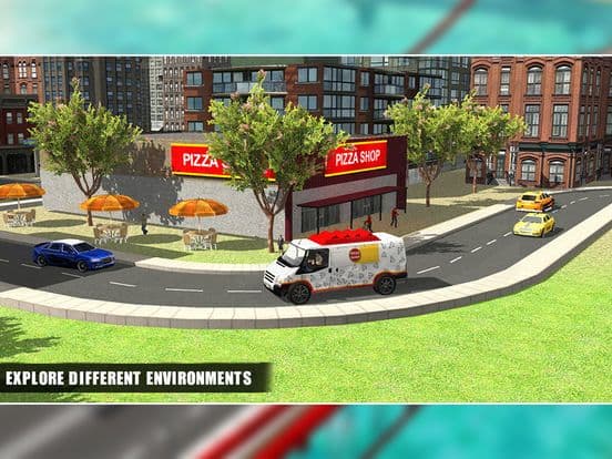 Pizza Delivery Van Simulator - City & Offroad Driving Adventure screenshot 5