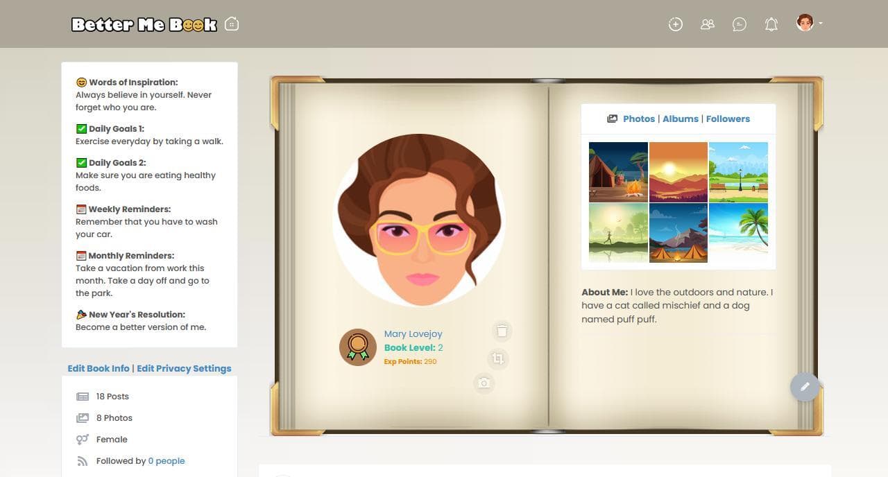 Better Me Book [Digital Diary and Self Help Platform] screenshot 2