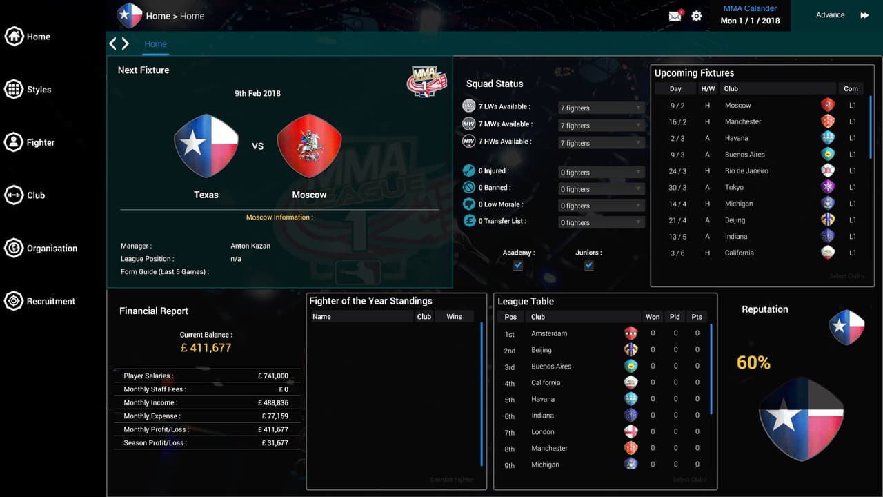 MMA Team Manager screenshot 6