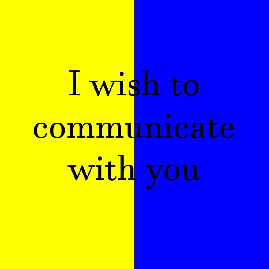 I Wish to Communicate With You