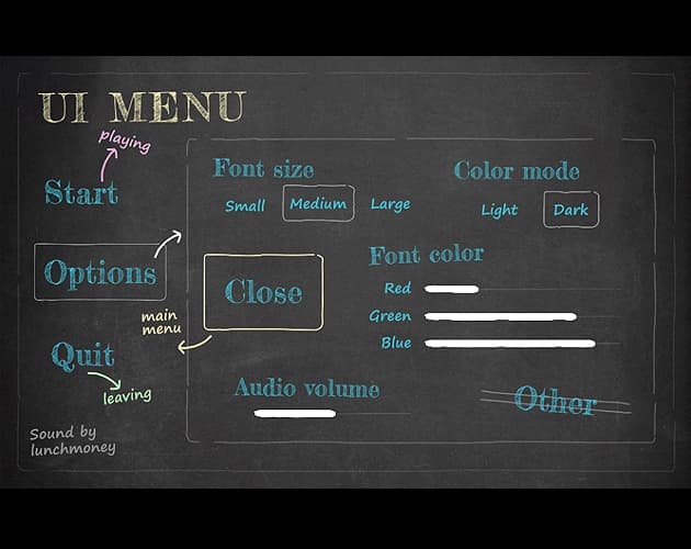 UI Menu screenshot 2