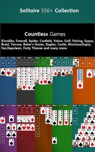 550+ Card Games Solitaire Pack screenshot 3