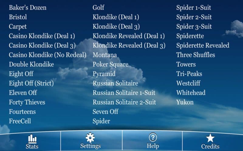 Erics All-in-1 Solitaire screenshot 3