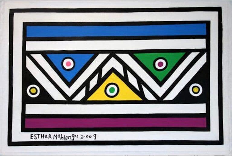 Colorindo com Esther Mahlangu