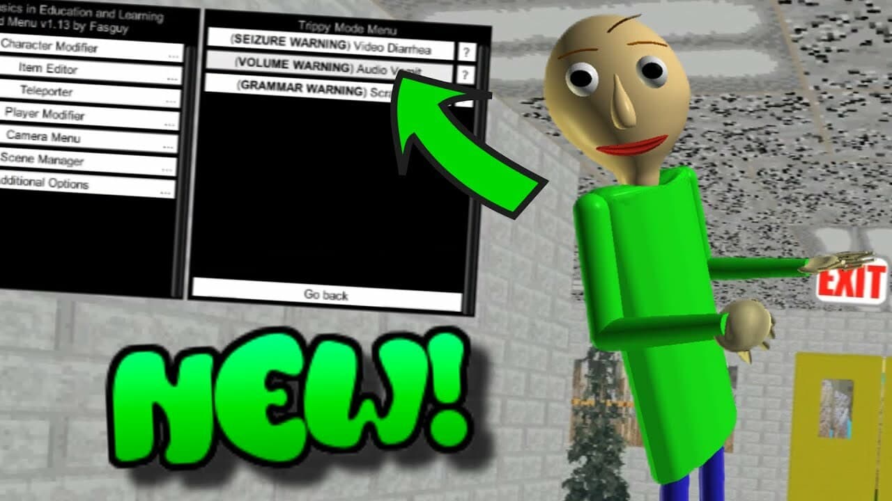 Guide to Baldis Basics Mod Menu screenshot 2