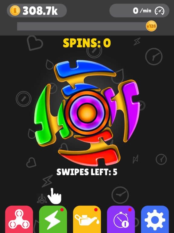 Fidget Spinner App-New Tappy Finger hand Simulator screenshot 4