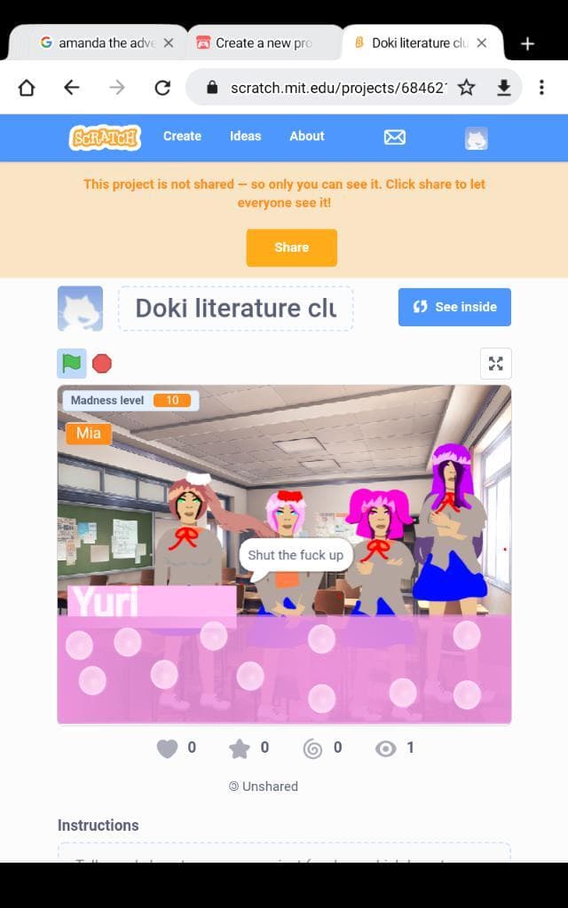 Doki Doki literature club but for Android screenshot 4