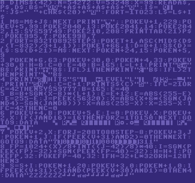 PETSCII Raiders (C64) by Peter Caspari