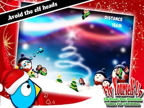Fly Yourself Up - Elf Heads One Direction Games for Christmas screenshot 4