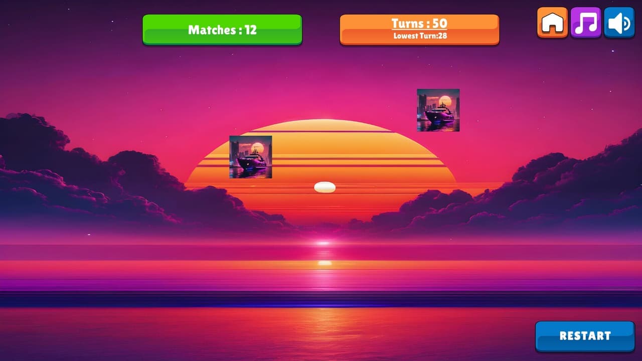 OG Memory: Synthwave Boats screenshot 2