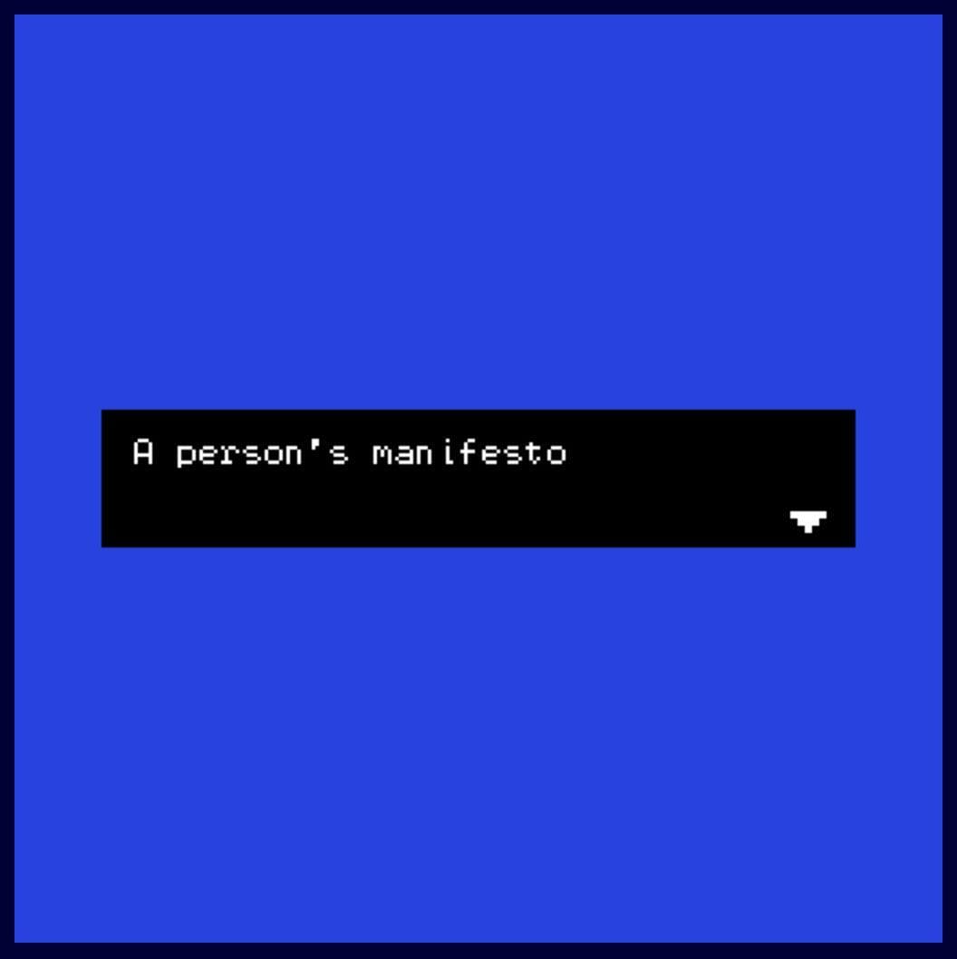 a persons manifesto