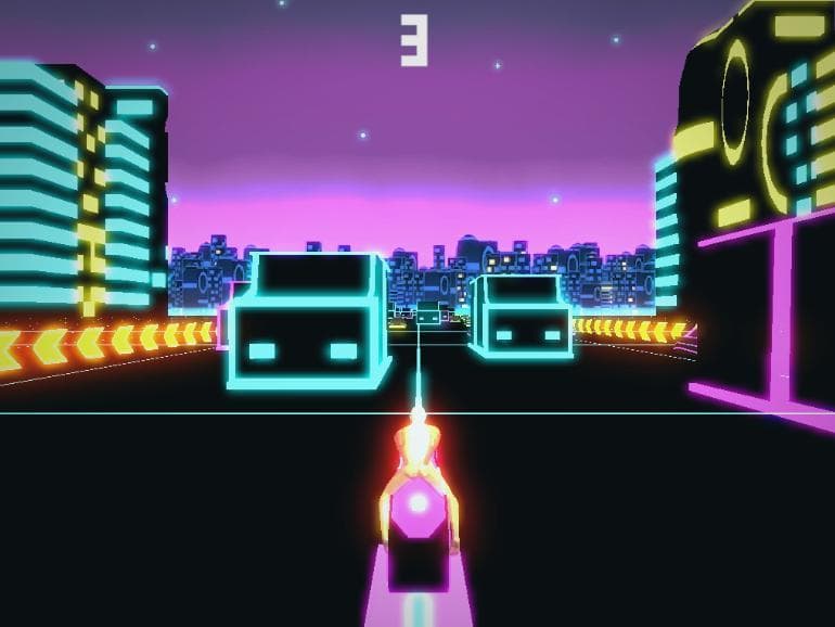 Motorbike Neon City screenshot 3