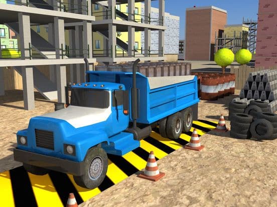 giant loaded truck city driver