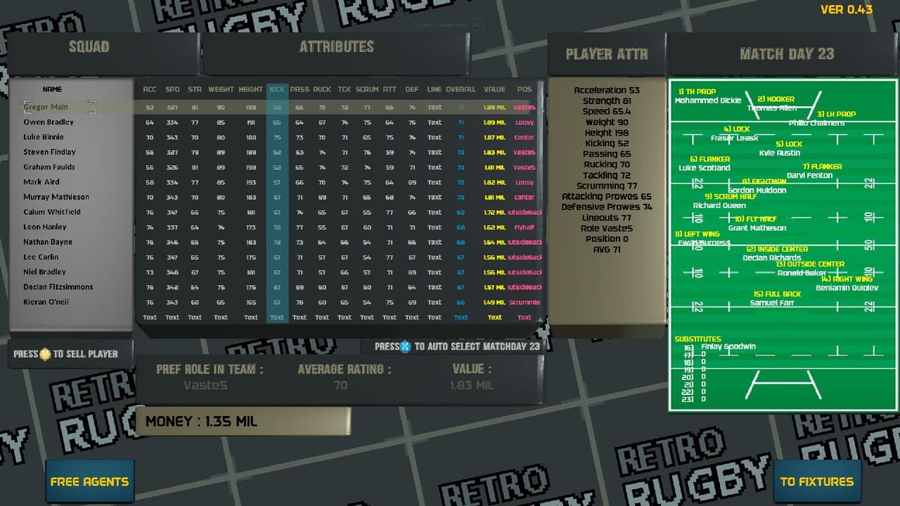 Retro Rugby screenshot 5