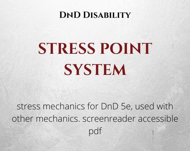 Stress Point System - DnD 5e