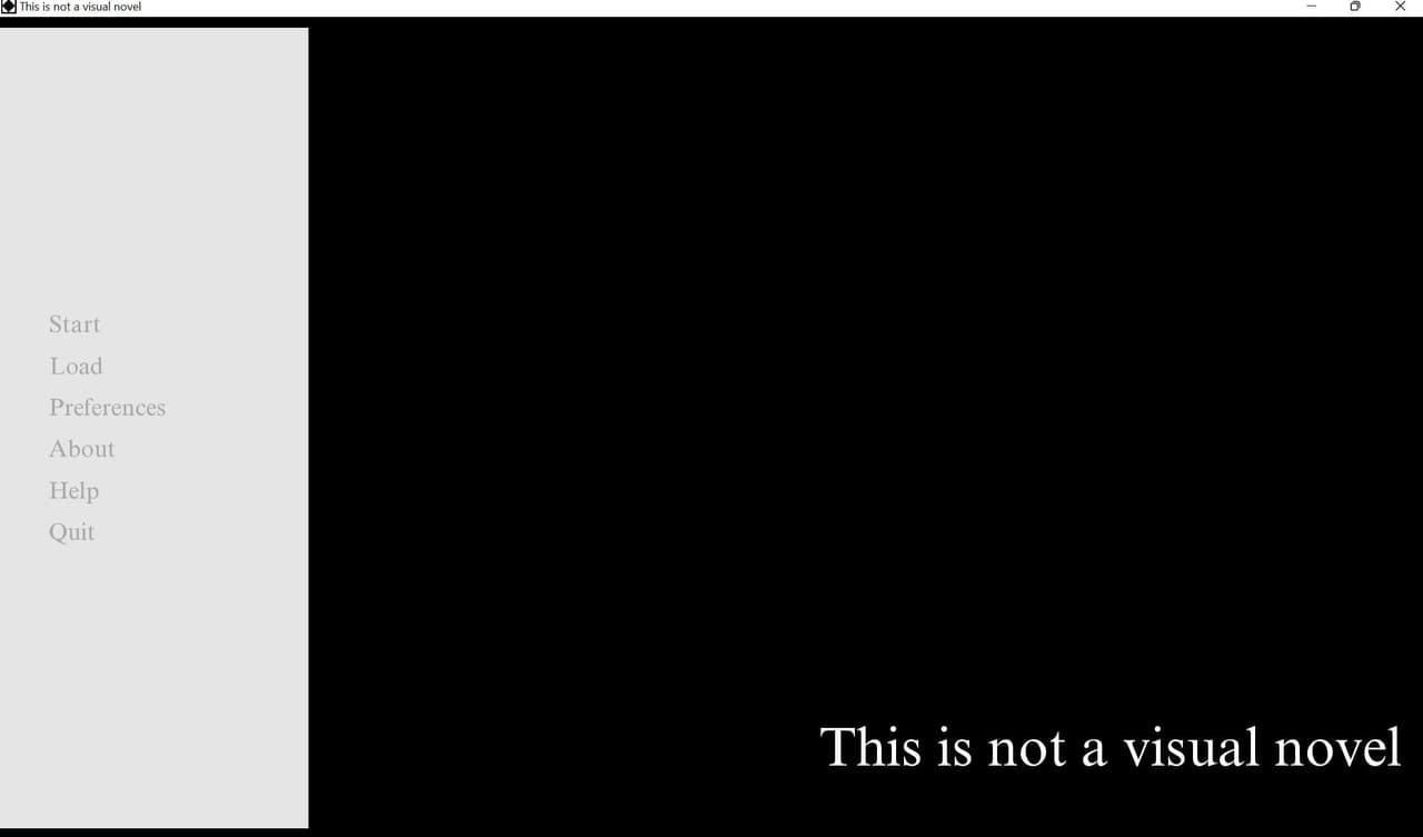 This is not a visual novel screenshot 2