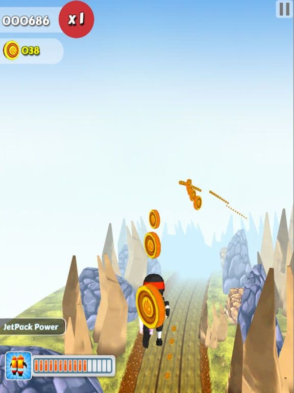 Clumsy Kid Ninja Runner: Sky Surfer Real Challenge Game screenshot 2