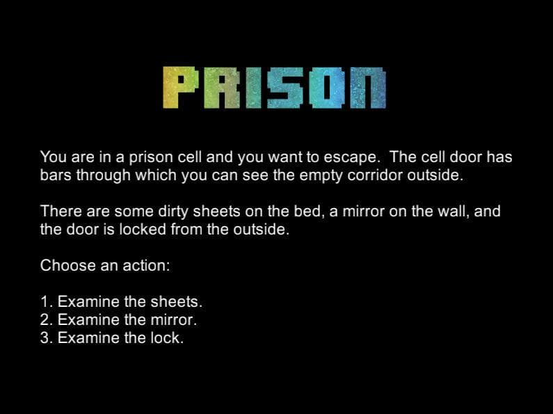 PRISON (Text Adventure 101)