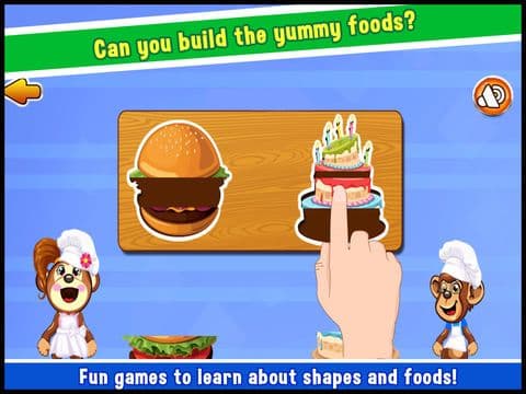 Preschool Educational Zoo Kitchen Games for Toddler | play children mini shape & alphabet learning puzzles for kids screenshot 3