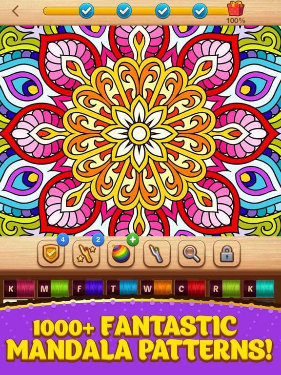 Cross Stitch Coloring Mandala screenshot 2
