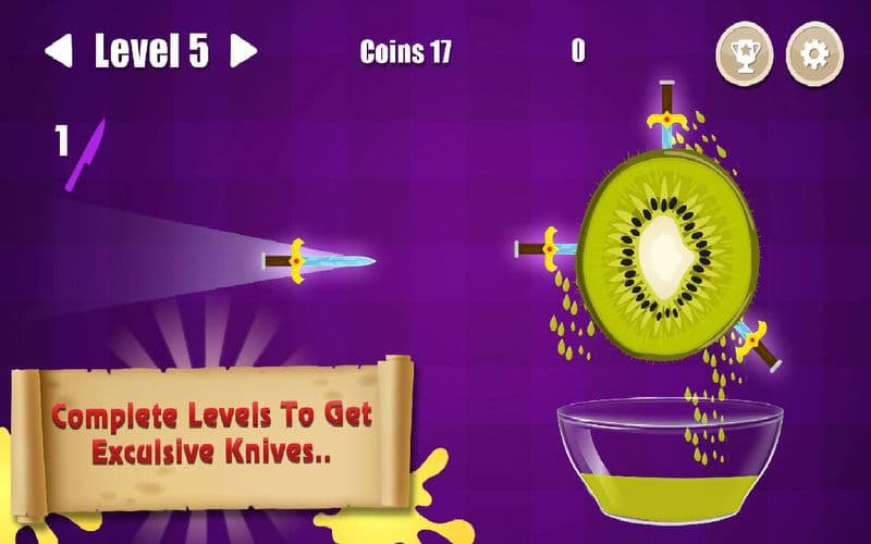 Juicy Knife Throw - Hit Splash screenshot 2
