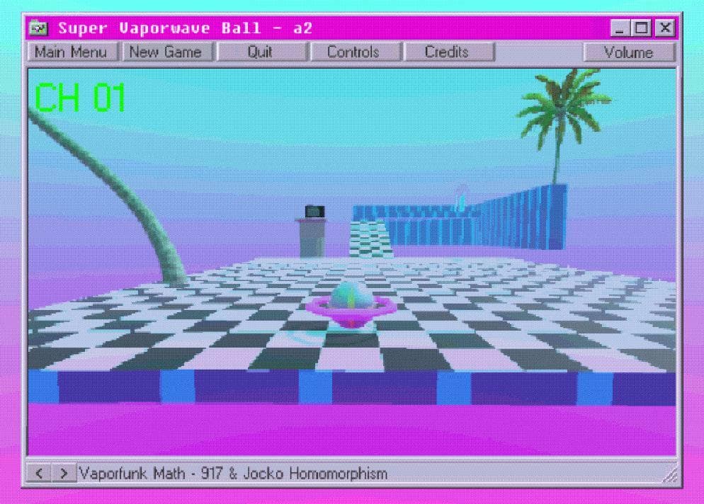 Super Vaporwave Ball screenshot 2