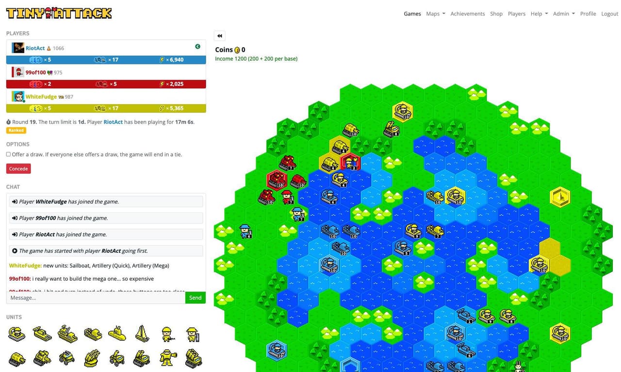 TinyAttack.com - free-to-play, turn-based strategy game screenshot 2